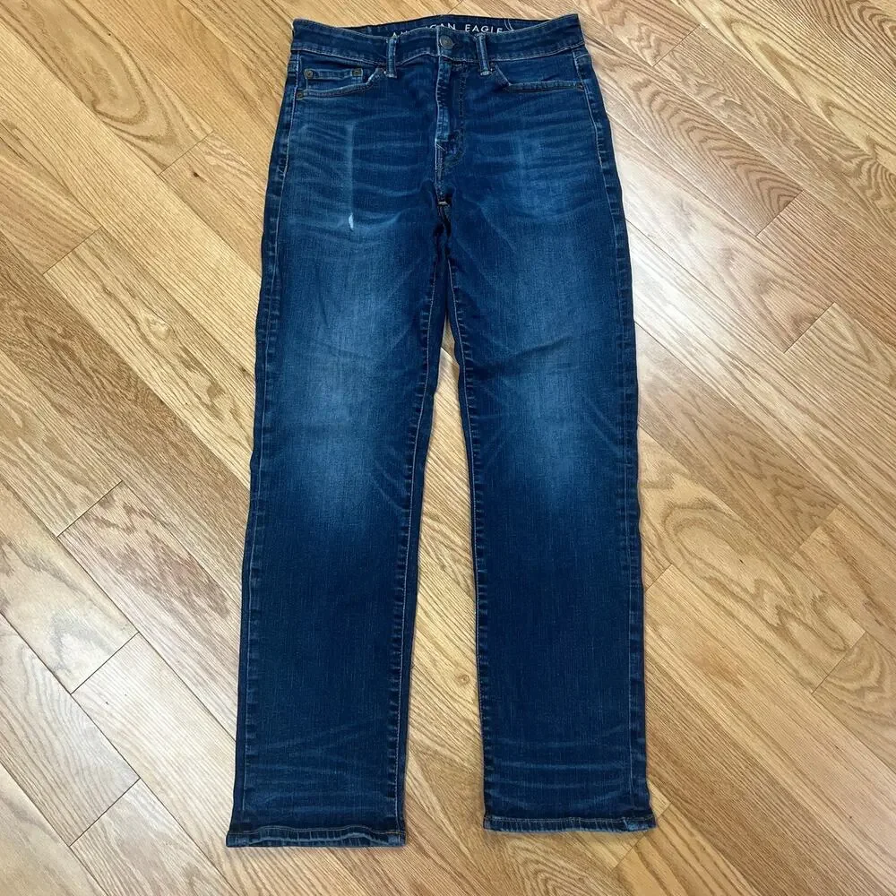 American Eagle Men's Jeans Flex Original Straight Dark Wash Skinny 29x30